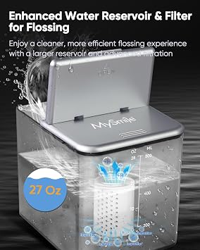MySmile LP233 Pro Electric Water Flosser Lightning Silver and LP221 Cordless Water Flosser Juicy Pink Combo