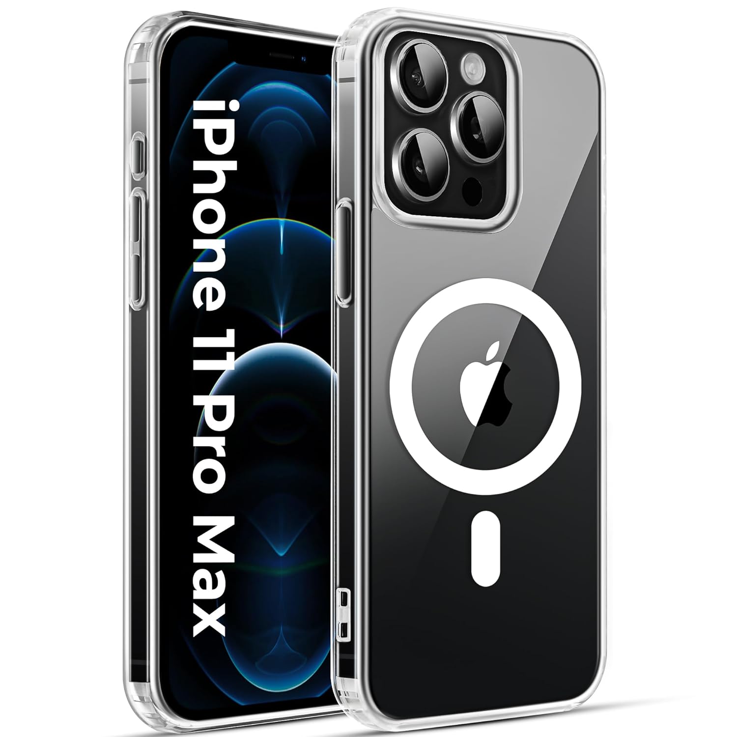 A rtistque Clear Back Cover Case for iPhone 11 Pro Max Compatible with Mag-Safe | Acrylic | Shockproof TPU Protective Design | iPhone 11 Pro Max Back Cover Transparent