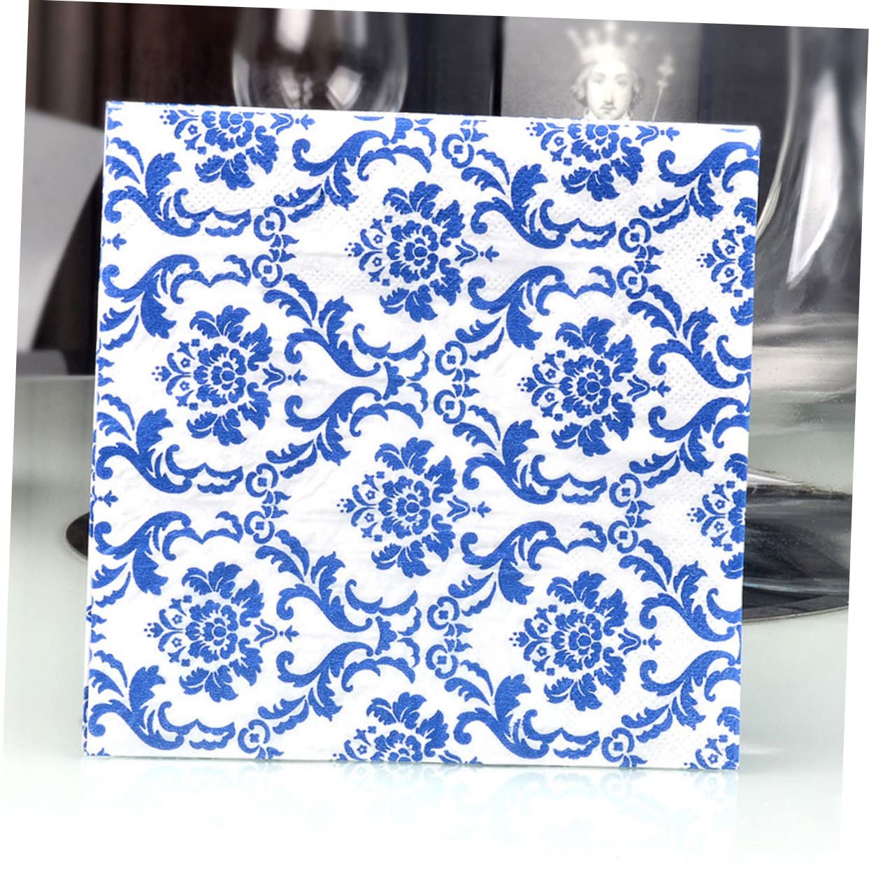 minkissy 400 arkuszy imprezowych serwetek stołowych niebieskie kwiatowe papierowe serwetki świąteczne papier toaletowy czerwone uchwyty na napoje do samochodów luzem ręczne serwetki vintage dekoracje