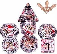 Vista 30 de UDIXI Juego de 7 dados poliédricos DND D&D, RPG D y D con bolsa de almacenamiento para juegos de rol y otros juegos de mesa (Aarakocra)