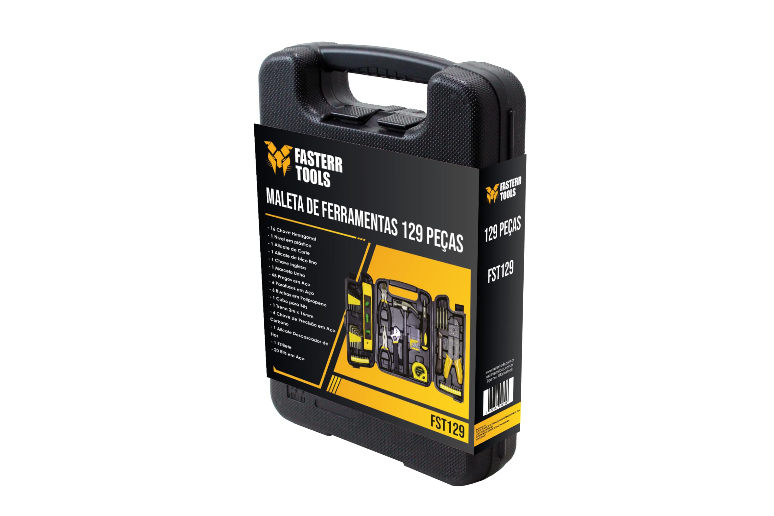 ftteリクエスト 1点 まとめ商品 Kit de Ferramentas Fasterr FST129 com 129 Peças – Jogo Completo