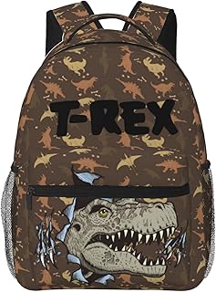 T-Rex Dinosaur Backpack T-REX Bookbag Brown Dinosaur Backpack Dinosaur Lover Bag Backpack Dinosaur Gifts Dinosaur Lightweight Dinosaur Backpack for Boy Girl Students