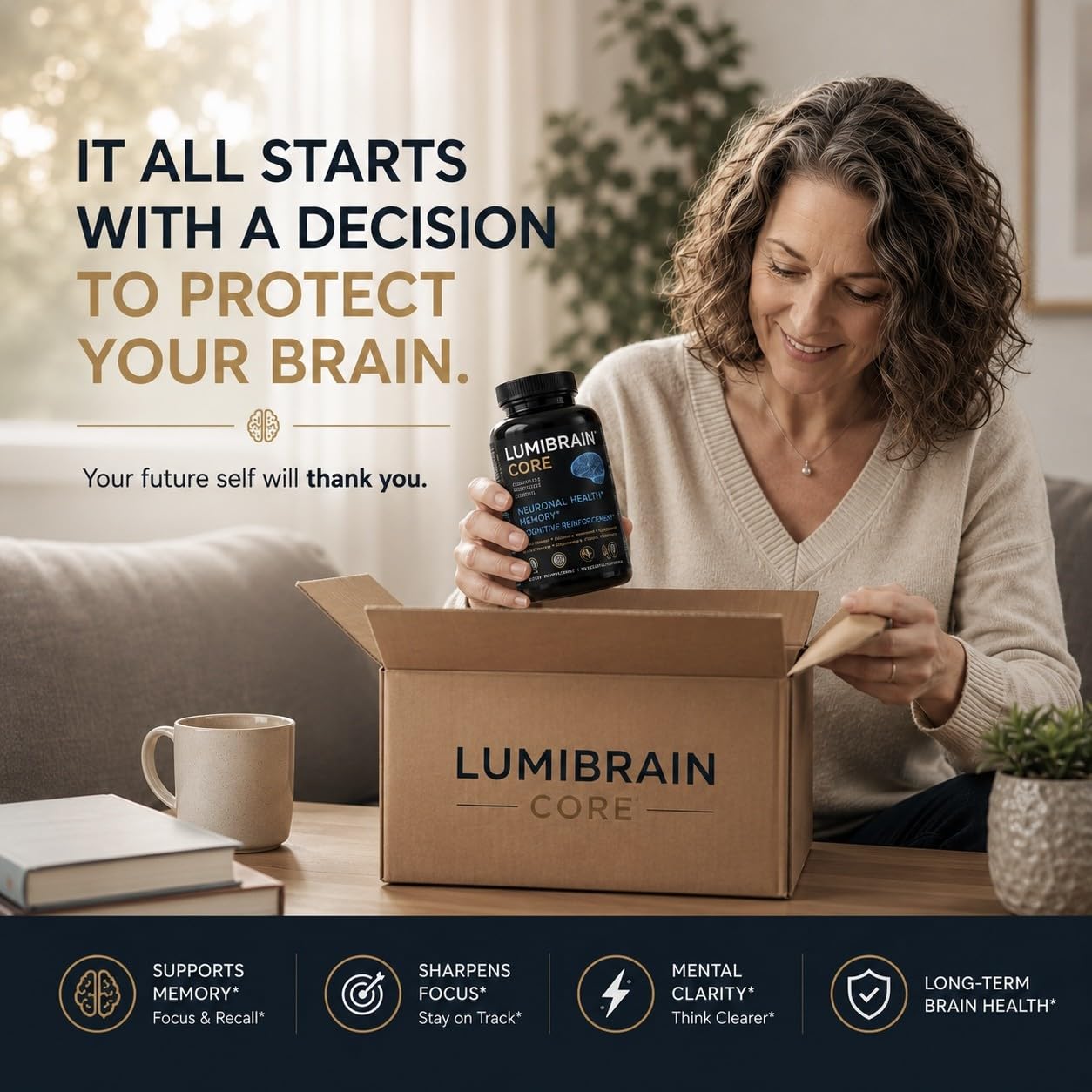 LumiBrain™ CORE Brain Supplement for Memory and Focus, Caffeine-Free Nootropic for Brain Energy, 90 Capsules — Amazon image 9