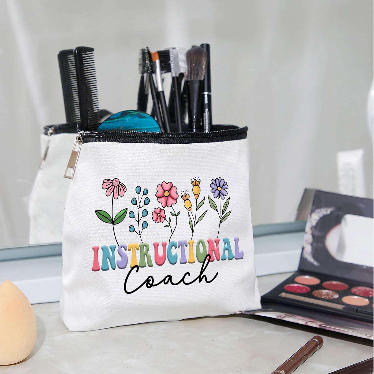 WZJHCL Instructional Coach Appreciation Gift Instructional Assistant Survival Kit Makeup Pouch Bag (Instructional Coach)