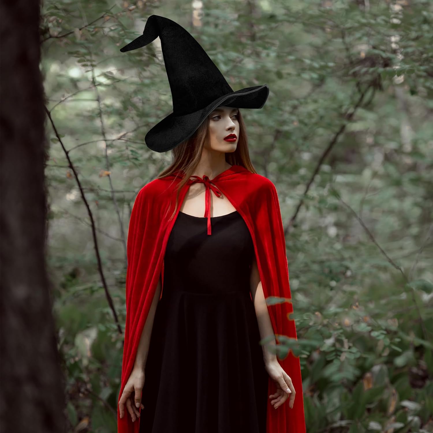 Witch Hats for Women, 18IN Witches Costume Women Hat Cosplay Accessories for Halloween Costume Accessories Party Masquerade Carnivals