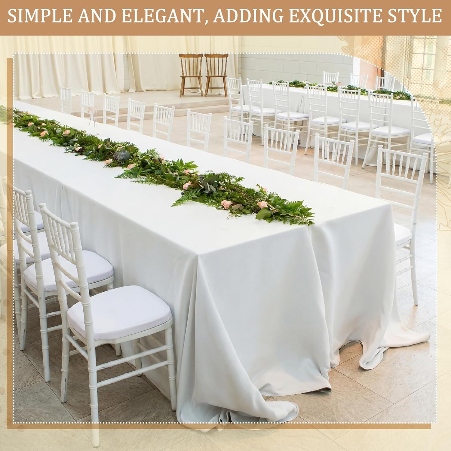 Leinuosen Set of 100 Chiavari Chair Cushion Covers 15 x 15 Inch Banquet Polyester Stretch Fitted Seat Covers for Wood Resin Chiavari Chairs for Event, Wedding & Party Decoration Supplies