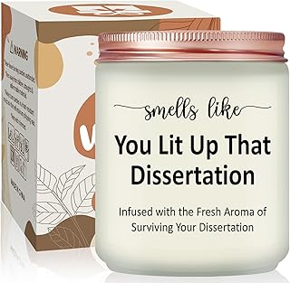PhD Graduation Gifts - Doctorate Degree Gifts for Women - Congratulations Present for Him, Her, Doctoral Graduates, PhD Student - Lavender Scented Candle