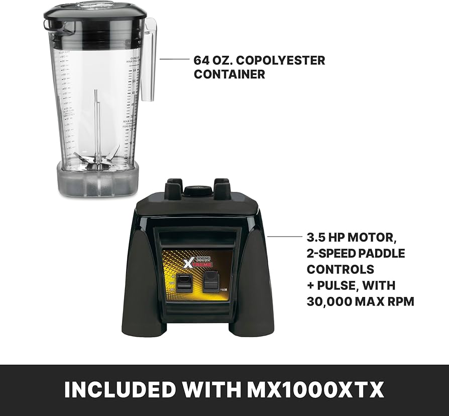 WARING Commercial MX1200XTX Xtreme ワーリング Waring Commercial MX1000XTX 3.5 HP Blender with Paddle Switches