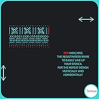 Vista 7 de PINKIPO® 【2 Pack】, Mudcloth, Large WALL STENCIL, Modern Geometric Wall Stencils for Painting, Stencils For Walls, Tribal Wall Stencil