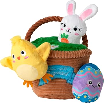 Fringe Studio Plush Dog Toy, Hide & Seek Burrow 4 Pieces Set, Egg Hunt Squad, Petshop Collection 289253