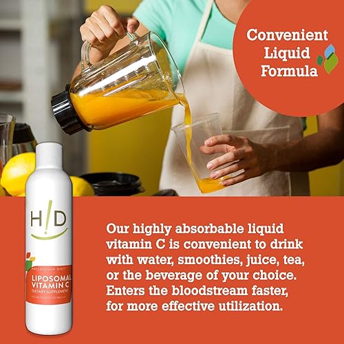 Miniatura 3 de THE HALLELUJAH DIET Suplemento líquido liposomal de vitamina C - Apoyo inmunológico avanzado, fórmula encapsulada en lípidos de absorción superior,