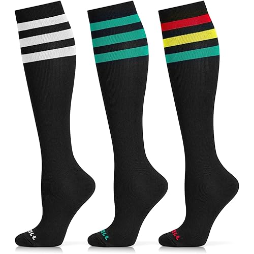 NEWZILL Medical Compression Socks for Women & Men Circulation 20-30 mmHg, Best Support for Running Athletic Cycling Nursing Travel Work and Fitness
