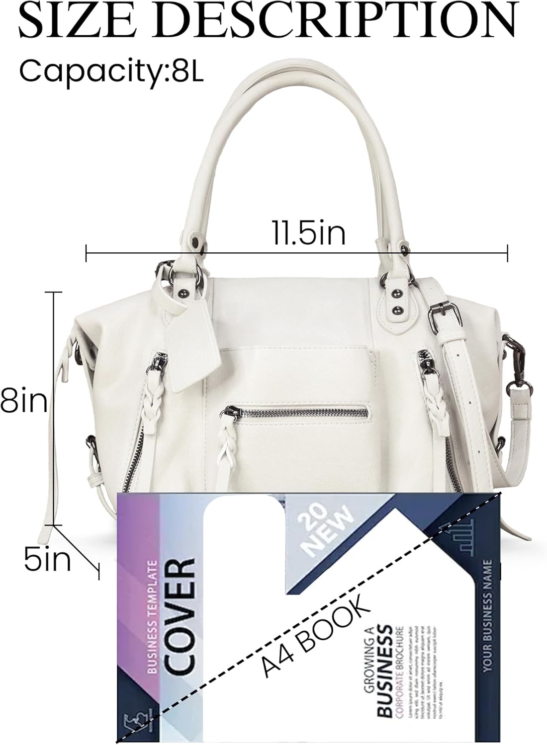 Women Mini Tote Bags (8 L) City Bags Tote Bag Purse Vegan Leather Hobo Handbags With Adjustable Dual Straps