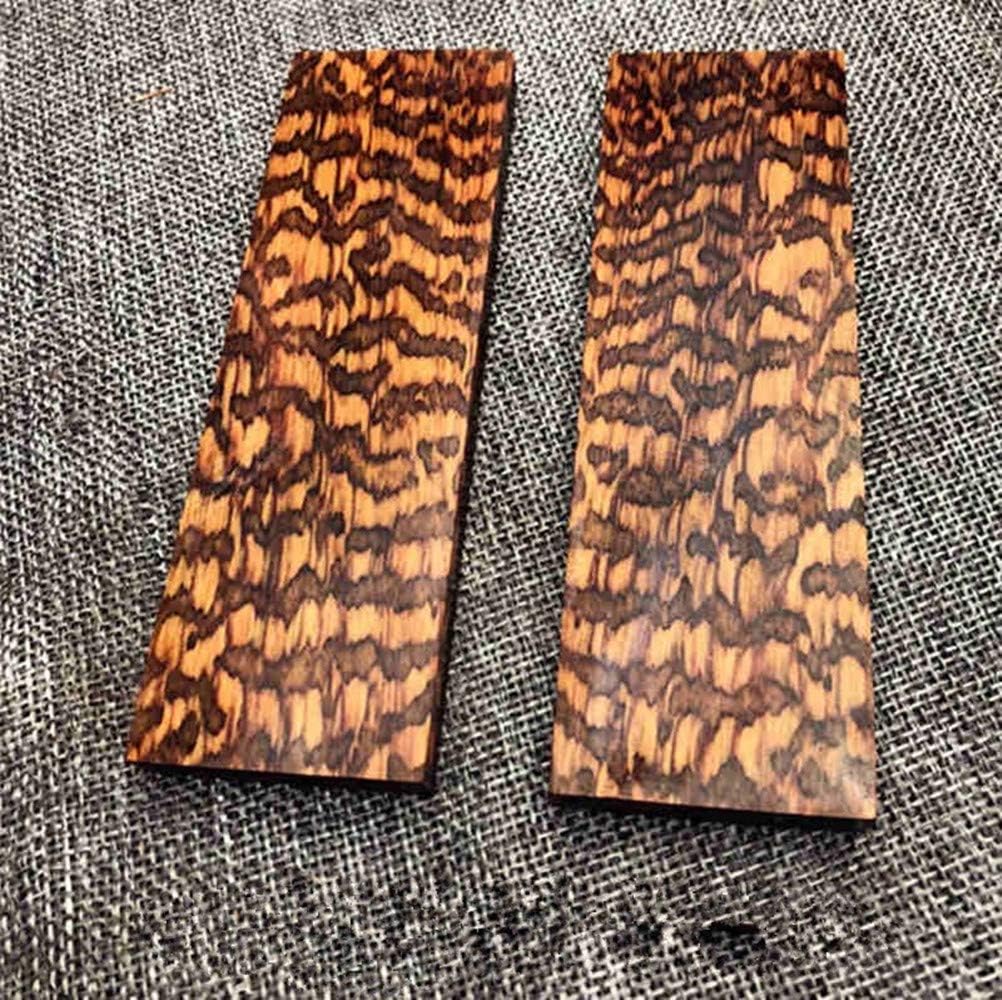 1 Pair Snake Wood Knife Handle Scales Slabs Sword Handles Grips Knives Custom DIY Material Tool for Blank Blades-4.72"x1.57"x0.39"(Each is Unique)
