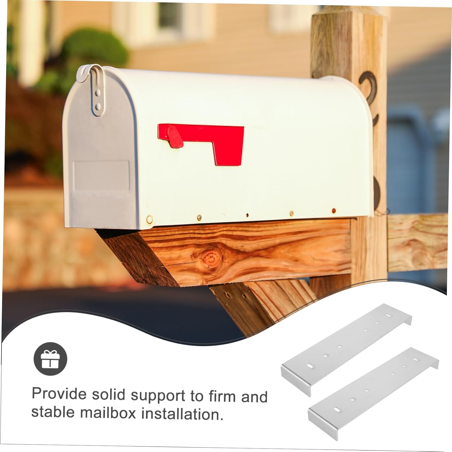 Abaodam Mailbox Mounting Bracket Mailbox Repair Bracket Easy Installation Sturdy Mounting Solution for Outdoor Use