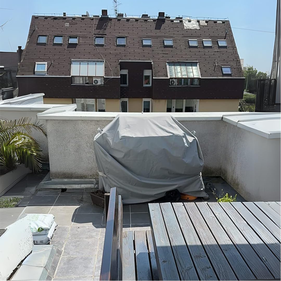 Turtle Life BBQ Grill Cover, 64 Inch Heavy Duty Waterproof 4-6 Burner Barbecue Gas Grill Covers for Weber Genesis Char-Broil Brinkmann, Gray