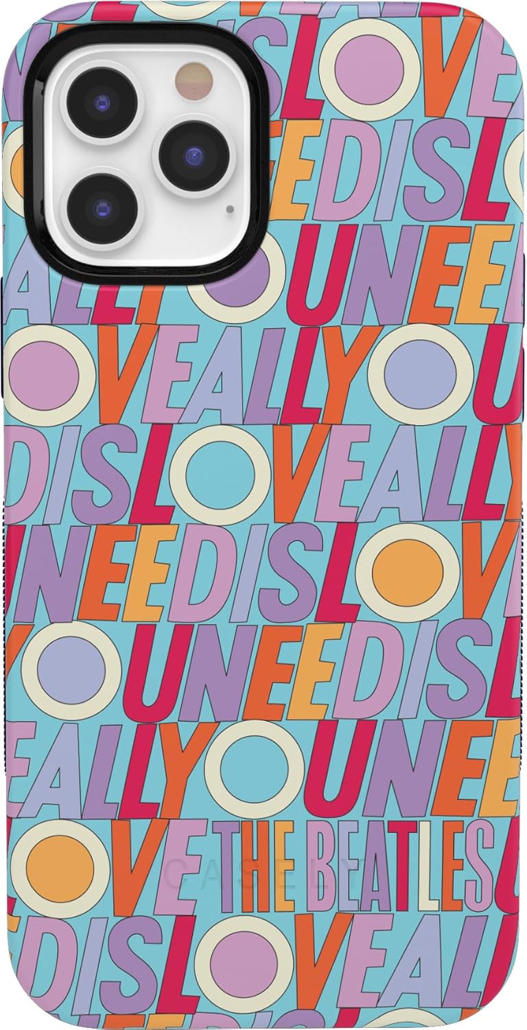 Casely iPhone 12/12 Pro Case | All You Need is Love | Beatles | Bold Protective Design | Compatible with MagSafe