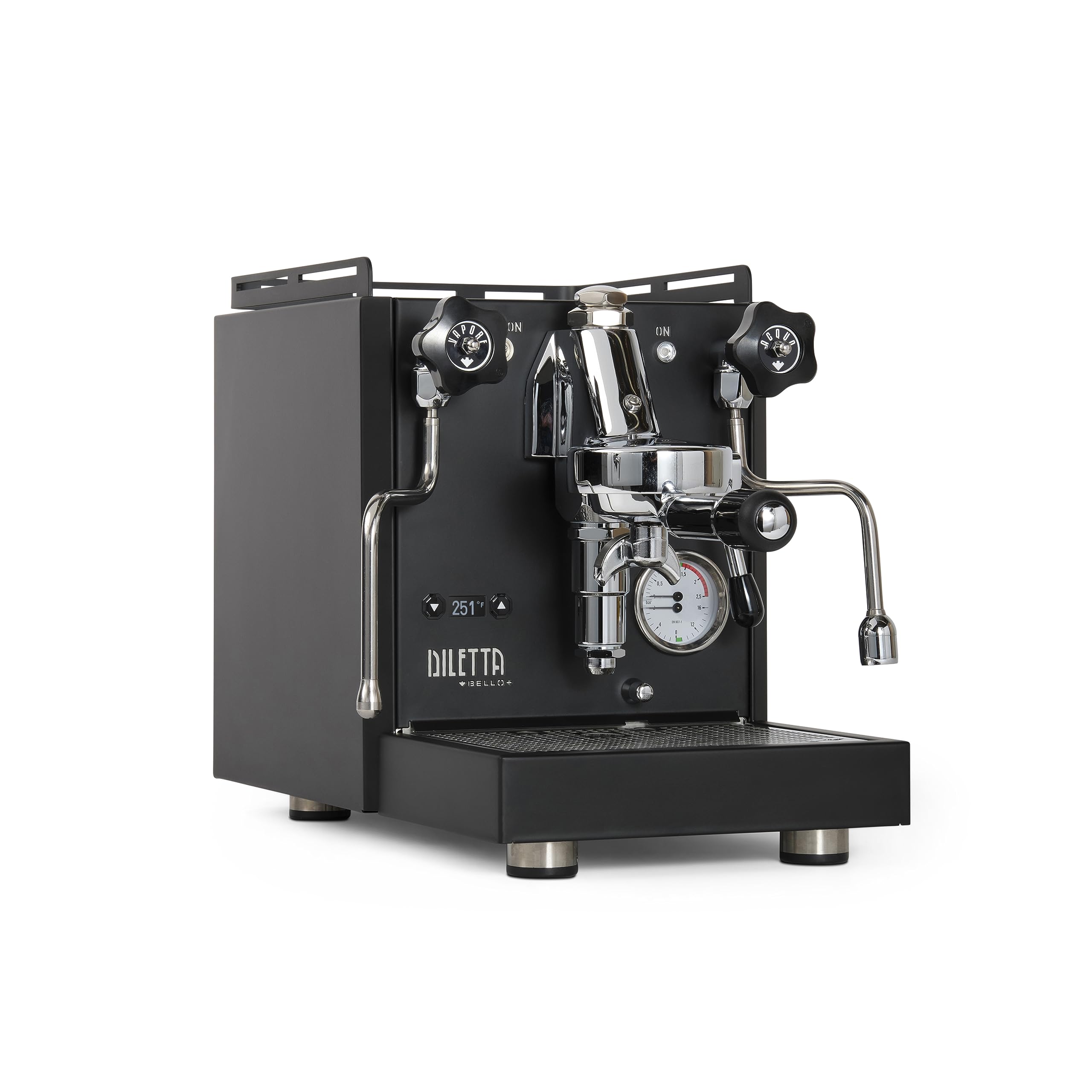 Diletta Bello+ Espresso Machine | E61 | PID Temperature Control | Shot Timer | Programmable Preinfusion | Handmade In Italy (Black) view 3