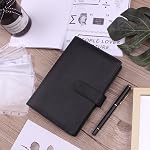 Money Saving Binder, Savings Challenges Book with for Cash Envelopes, 12pcs Zipper Envelopes A6 Budget Binder, Budget Planner for Managing Budgets and Saving Money - Black-7.4IN