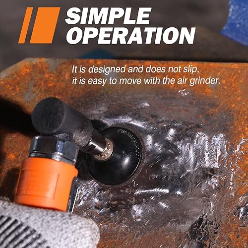 Miniatura 6 de Juego de amoladora neumática, kit de amoladora de troqueles de aire rectoen ángulo con pinzas de 14 y 18 pulgadas, herramientas neumáticas, 2