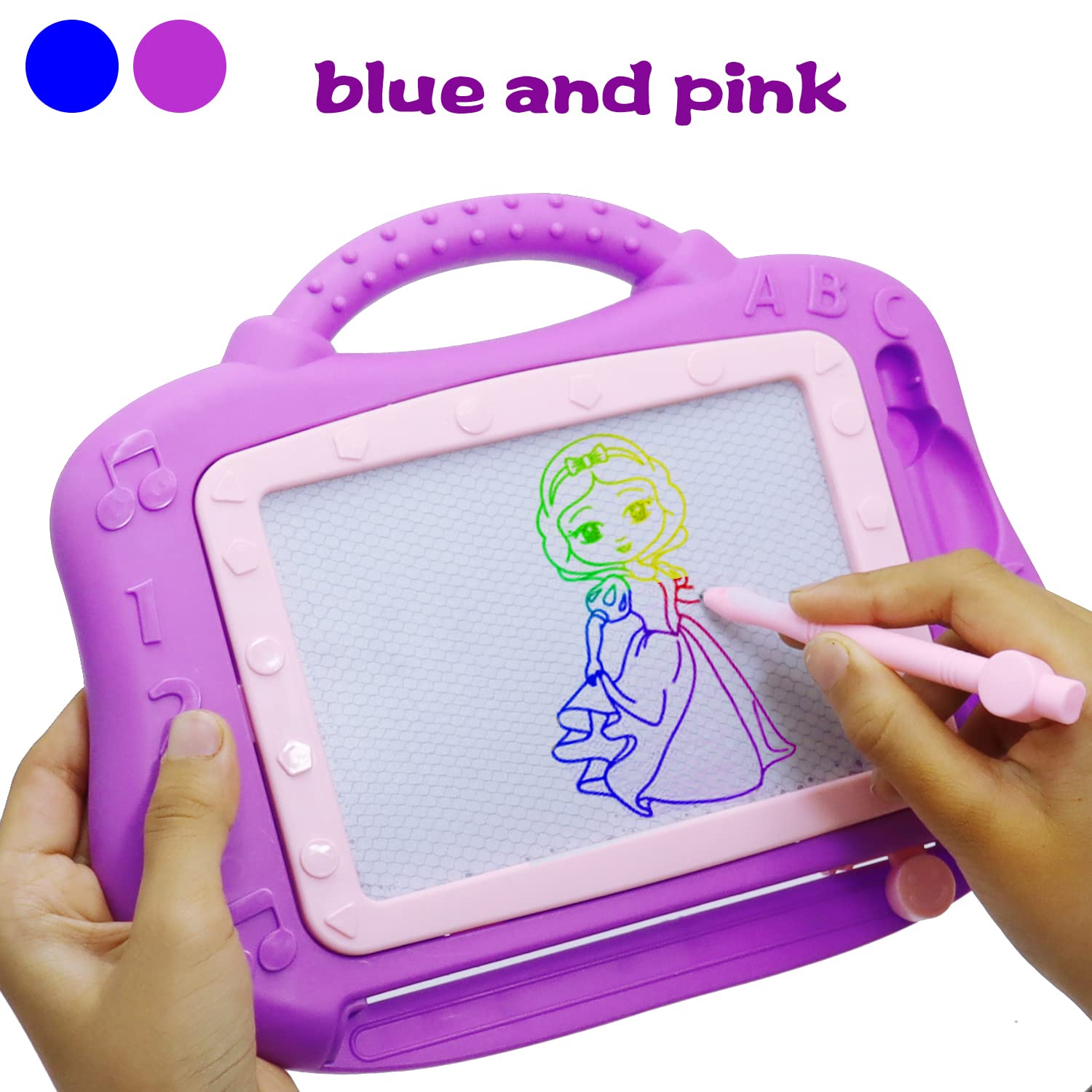 Tableros de dibujo de color – Juego de 6 tableros de dibujo magnéticos para niños pequeños, tablero de dibujo y tablero de escritura, bloc de bocetos a granel, juguete de fiesta de Navidad, regalo de 6