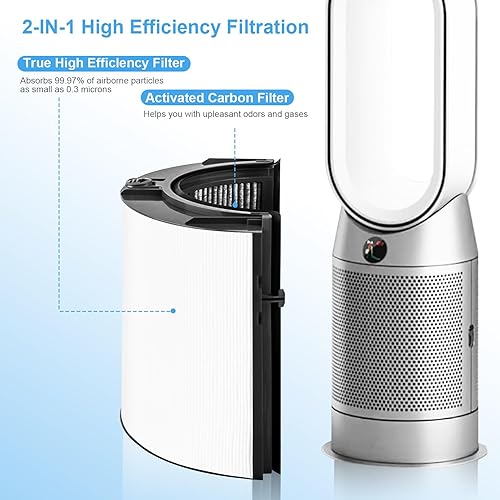 Miniatura 3 de Filtro Hepa de repuesto para Dyson TP04 TP06 TP07 TP09 TP10 HP04 HP06 HP07 HP09 PH01 PH02, 360 Combi 2 en 1 HEPA y filtro de carbono, filtro de
