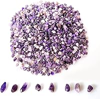 Vista 2 de gemshan Chips de amatista de 2 libras de cristal triturado natural a granel de 0.276 in a 0.354 in, piedra de cristal curativo para acuario, jarrón