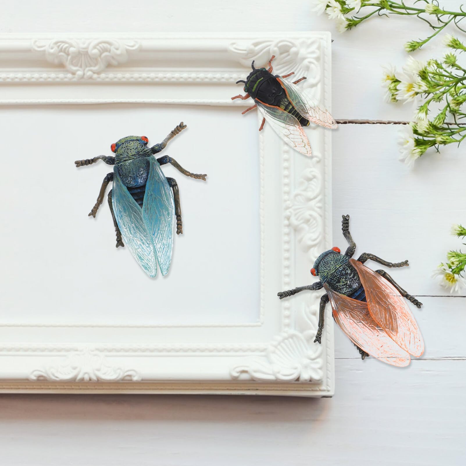 木彫り セミ 蝉 超絶技巧 置物 フィギュア 当時物 根付け 銘入り 光玉