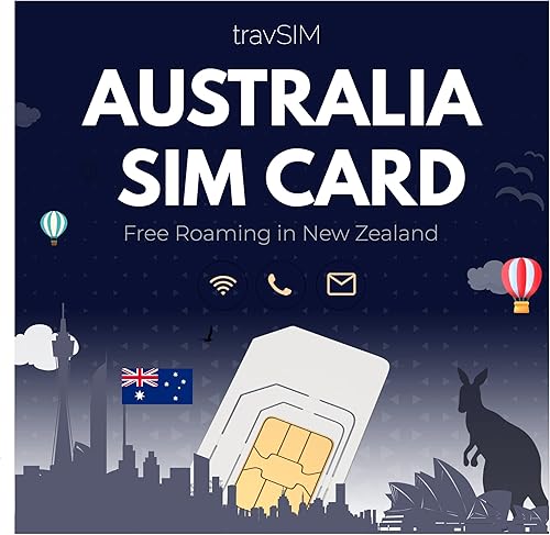travSIM Australia SIM Datos móviles de 12 GB a velocidades 4G5G Roaming gratuito en Nueva Zelanda Funciona en dispositivos iOS y Android Plan en
