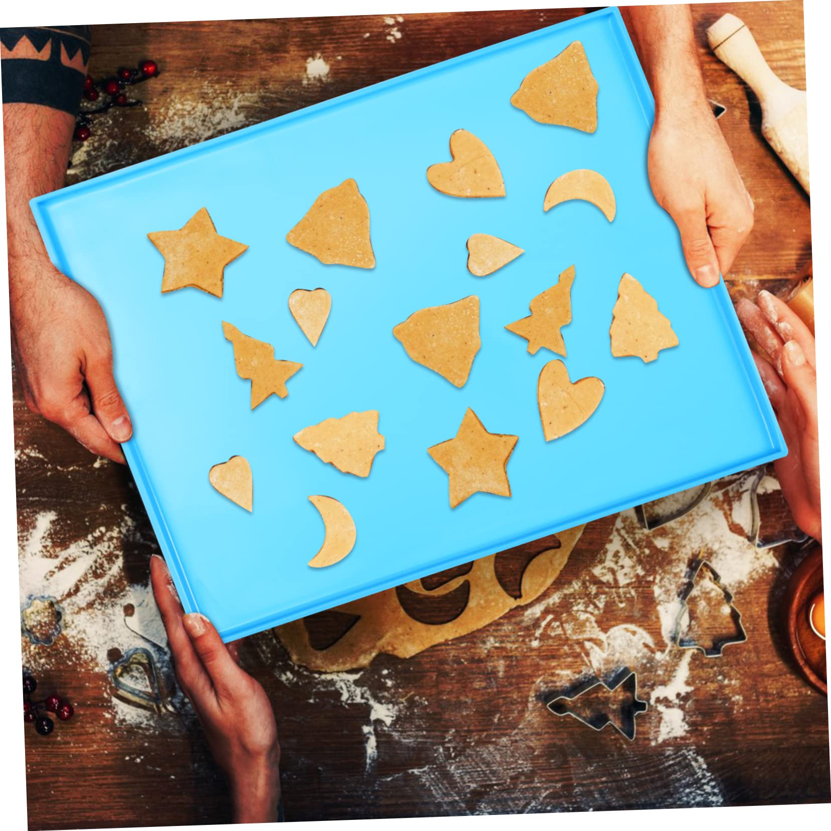 Silikon-backofenmatte mit Rand Antihaft-backblech für Küche Temperaturbeständig C bis C Wiederverwendbare Silikonmatte zum Backen Leicht zu Reinigen