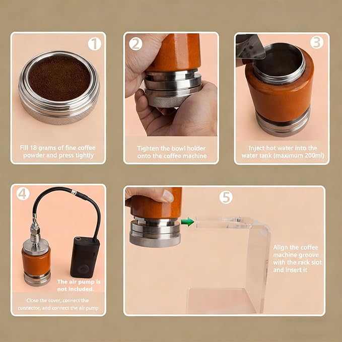 Cafetera Portátil Neumática con Portafiltro de 58mm miniatura 7