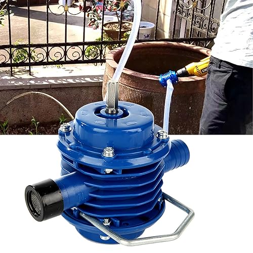 Miniatura 6 de Bomba de agua de taladro autocebante, mini centrífuga eléctrica portátil accionada por máquina de perforación, para exteriores, campo, hogar,