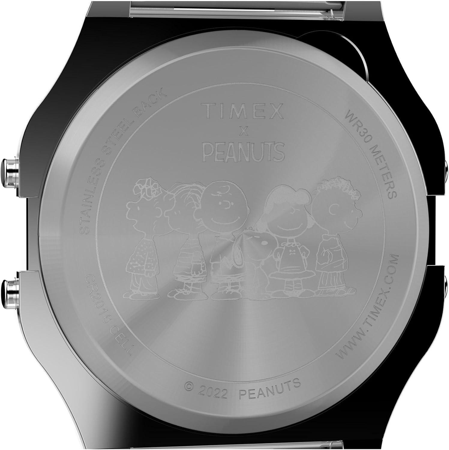 Timex Unisex Peanuts 80 Dream in Color 34mm Watch - Stainless Steel Bracelet Digital Dial Silver-Tone Case
