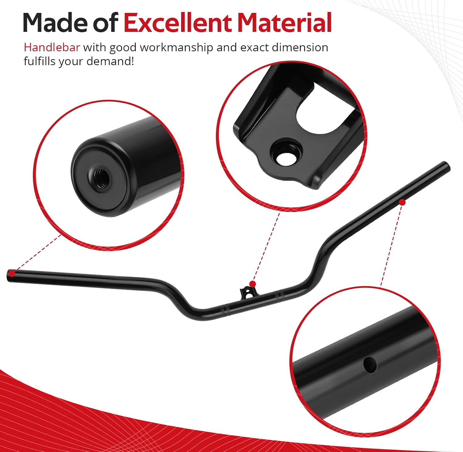 JAVIK Handlebar For Honda TRX450R TRX450ER 2004-2014 O.E.M# 53100-HP1-A00ZA 53100-HP1-600ZA