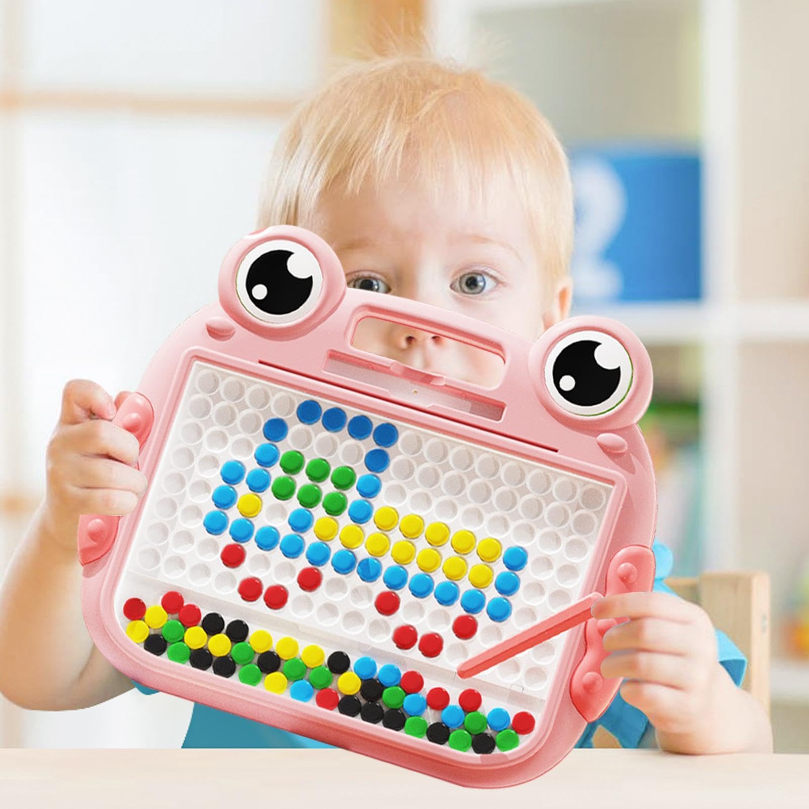 Tavolo da disegno magnetico per bambini,Tavolo da disegno magnetico, Simpatico tappetino per doodle con magnete a forma di rana, Giocattoli magnetici da tavolo Doodle per ragazze e ragazzi, giocattolo