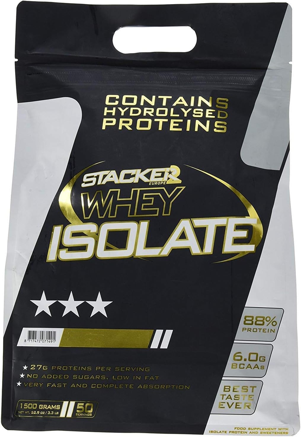 Stacker Whey Isolate, 1500 g, Vanilla