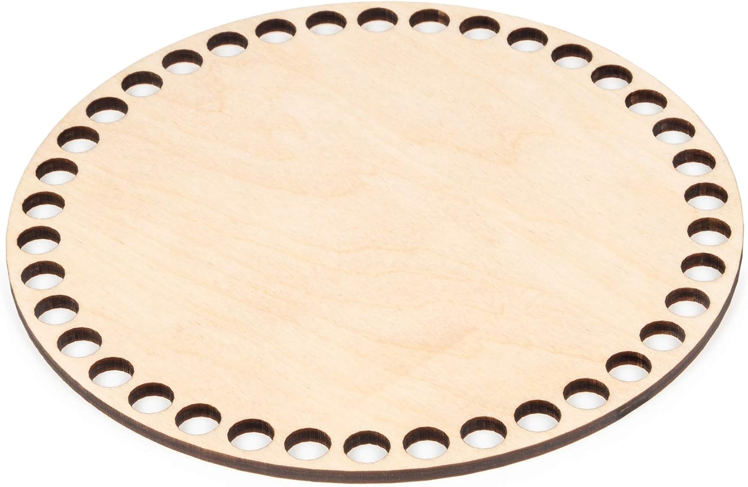 Bobilon Round Wooden Base for Crochet Baskets, Plywood - 7.8 in / 20 cm