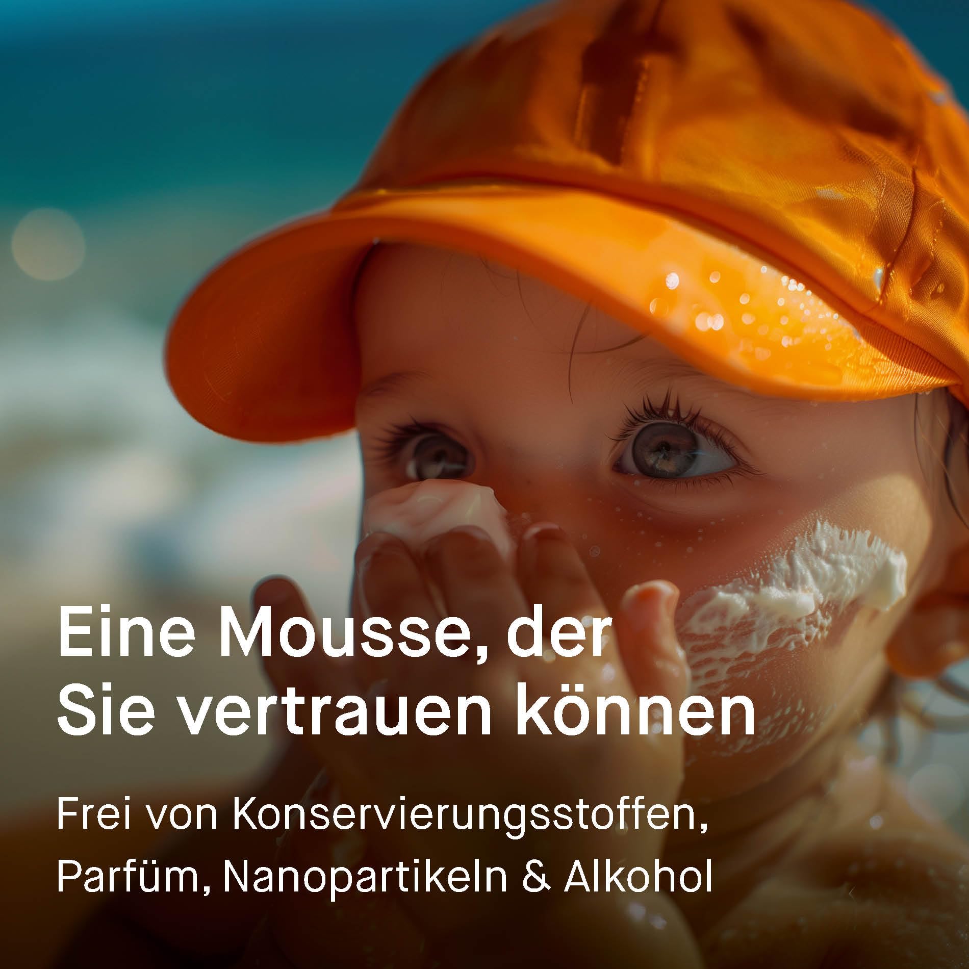 EVY Babies und Kids Sonnencreme Mousse LSF 30 - parfümfrei - schweiß- und wasserfester Sonnenschutz für Kinder ab 6 Monaten