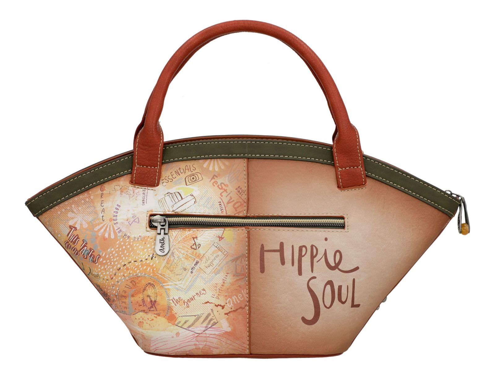Anekke - Shopper Damen - Tasche aus Polyester mit 2 Griffen und Schulterriemen - Reißverschluss - Zubehör und Accessoires für Damen - Maße 41 x 19 x 13 cm