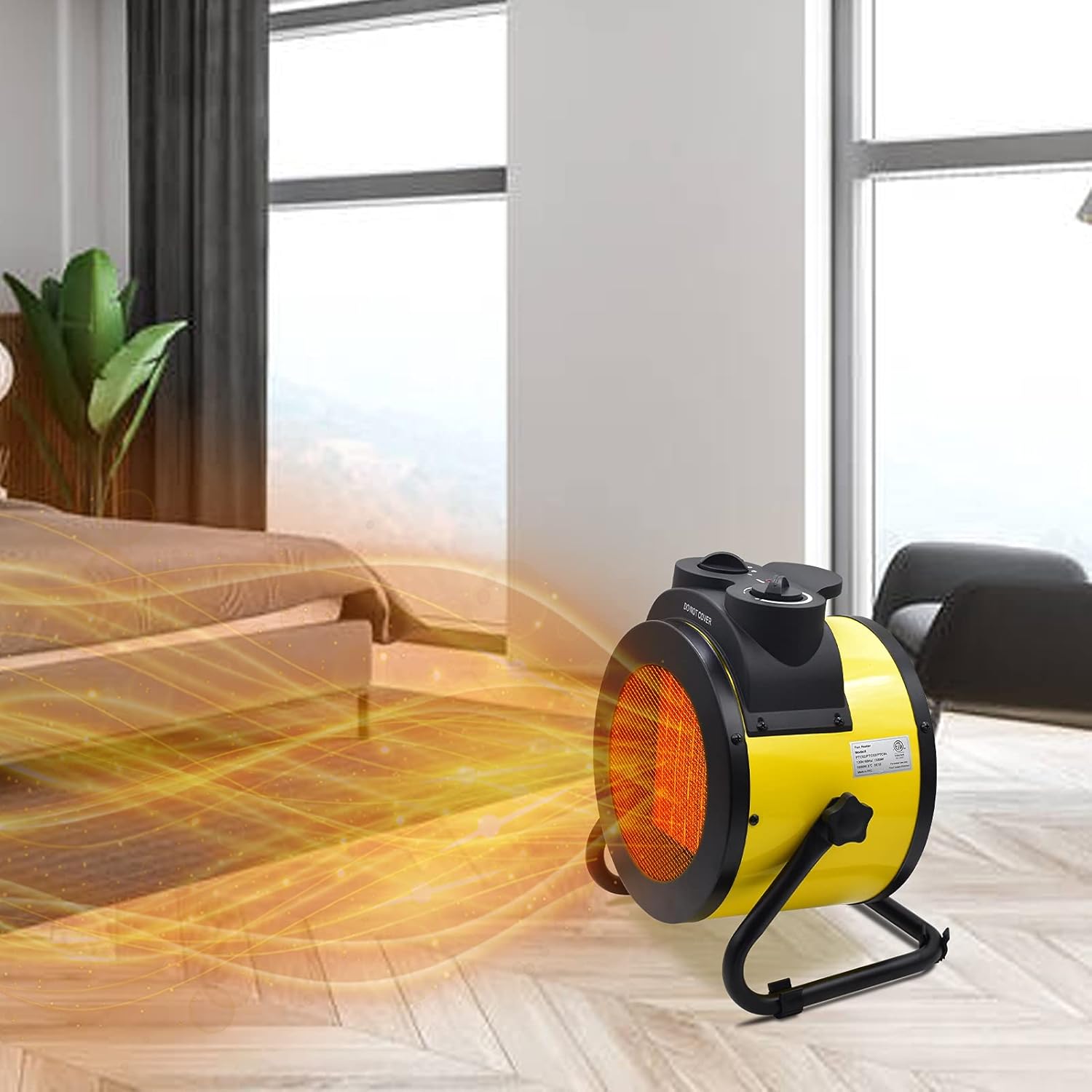 AgiiMan Outdoor Patio Heater - Portable Electric Garage Heater for Outdoor Use, Space Infrared Greenhouse Heaters with Extra Long Cord, Thermostat, Heat Up in 3 Seconds, Adjustable Heating Settings, Small Fan Heaters for Patio, Garage, Greenhouse, Tent : Patio, Lawn & Garden