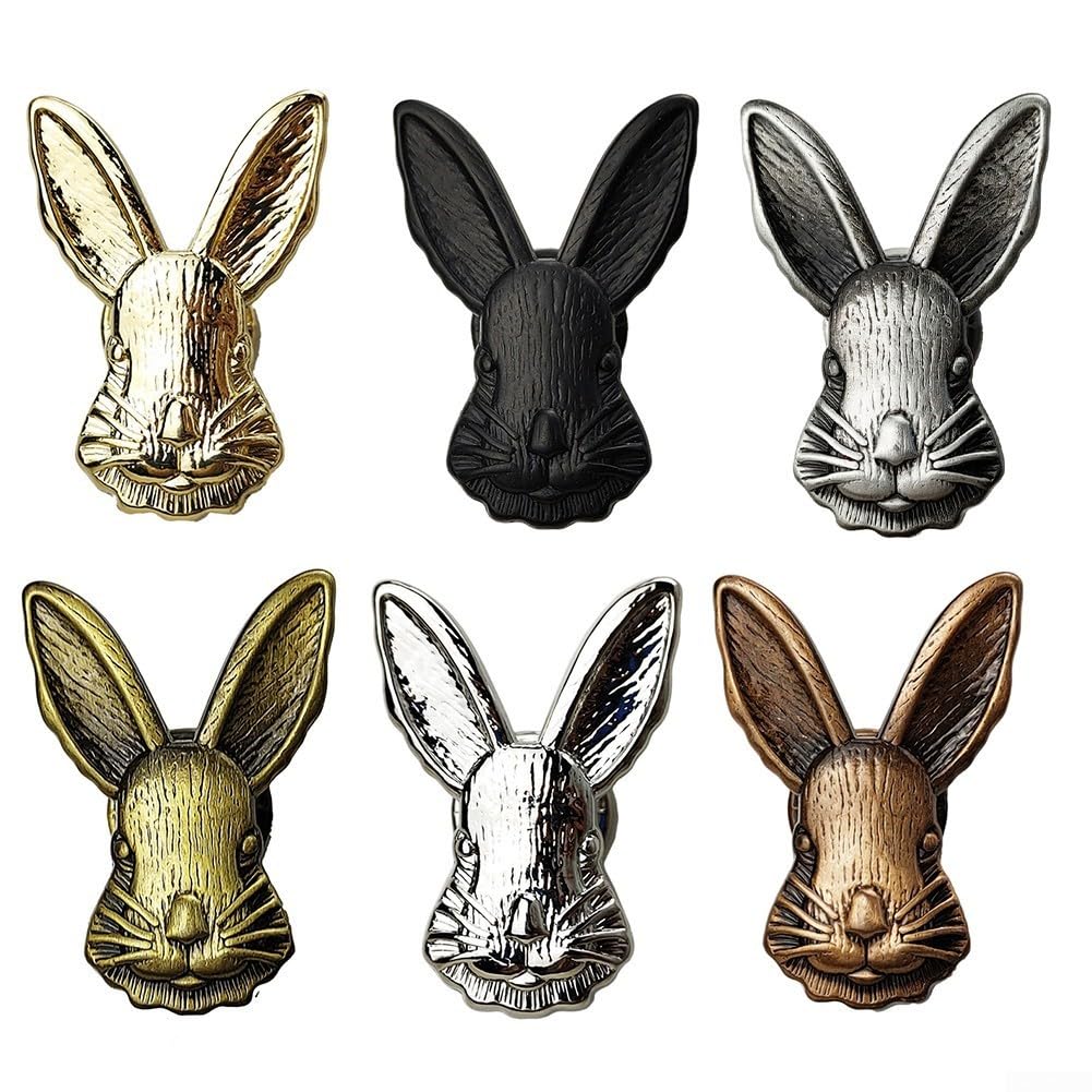 Zoegneer Poignée de meuble en alliage de zinc en forme de lapin, plusieurs options de couleur pour décoration de chambre (bronze)