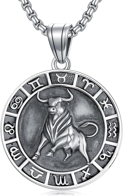 Seiyang Zodiac Necklace 925 Sterling Silver Constellation Pendant Horoscope Medal Zodiac Jewelry Gifts(with Gift Box)