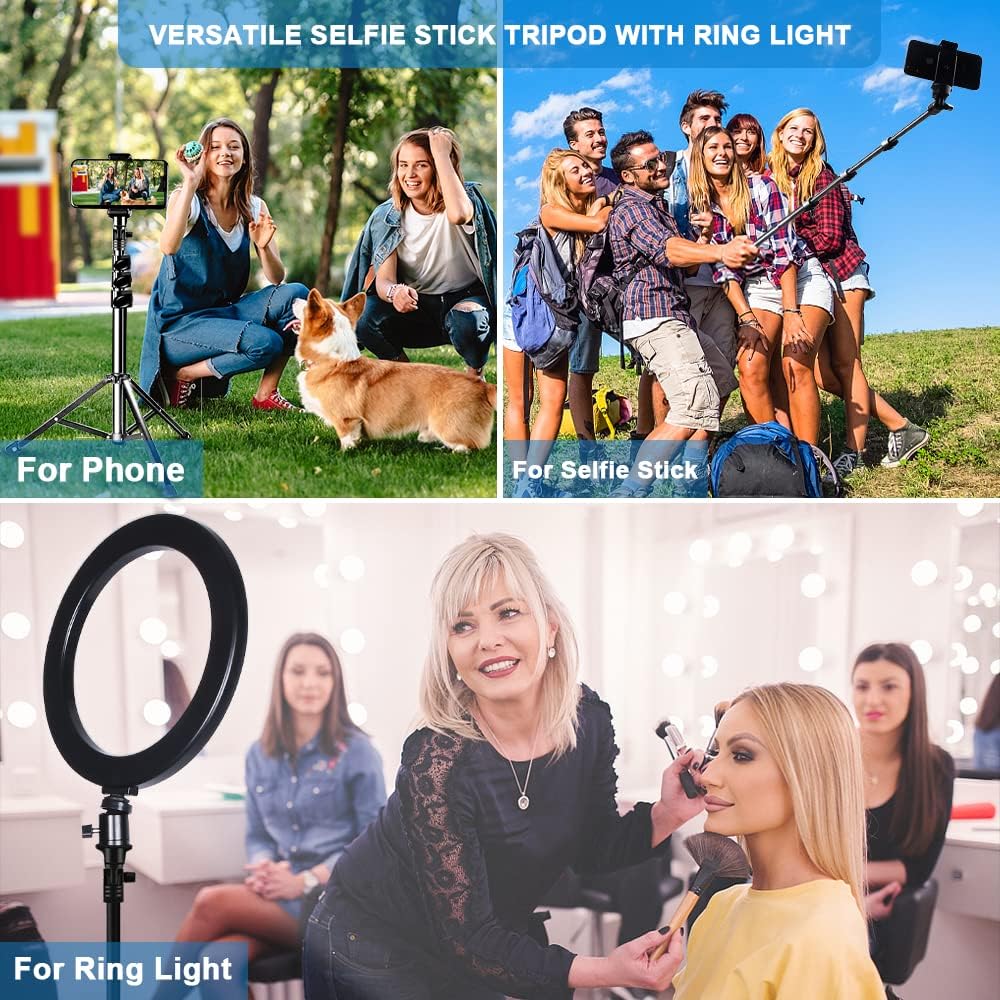 Best Deal Cheap 🛒 8 Inch Ring Light with Stand, SAVEYOUR Selfie LED Ring Light with Tripod & Cell Phone Holder & Selfie Ring Light for Live,Stream/Makeup/Photography/Video Compatible
