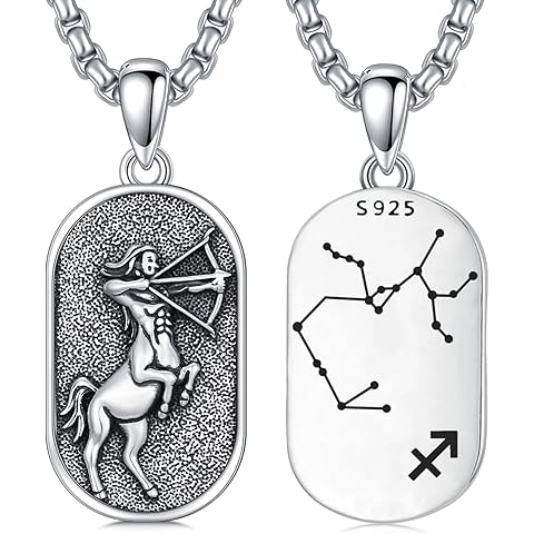 SIMONLY Zodiac Necklace 925 Sterling Silver Constellation Necklace Zodiac Sign Necklaces Horoscope Jewelry Christmas Birthday Astrology Gifts for Women Men Unisex