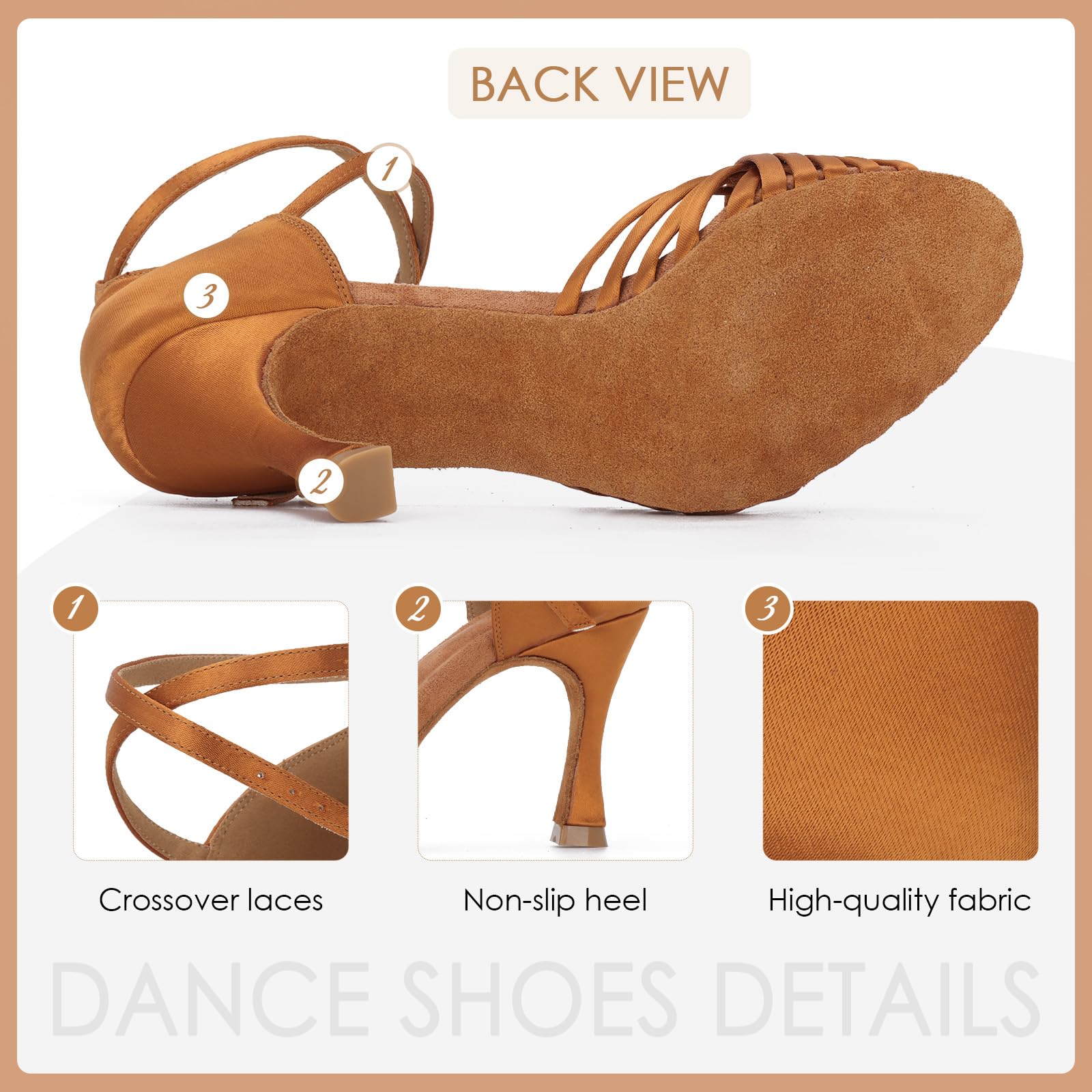 Scarpe da Ballo da Sala da Donna Latino Salsa Tango Bachata Scarpe da Ballo Formale