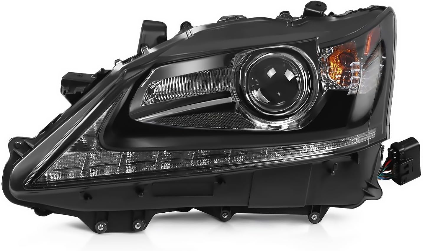 Passenger Side Xenon Headlight Compatible with 2013-2015 GS350/GS450h Headlamp w/o AFS Replaces 8114530F80 LX2503161 Right