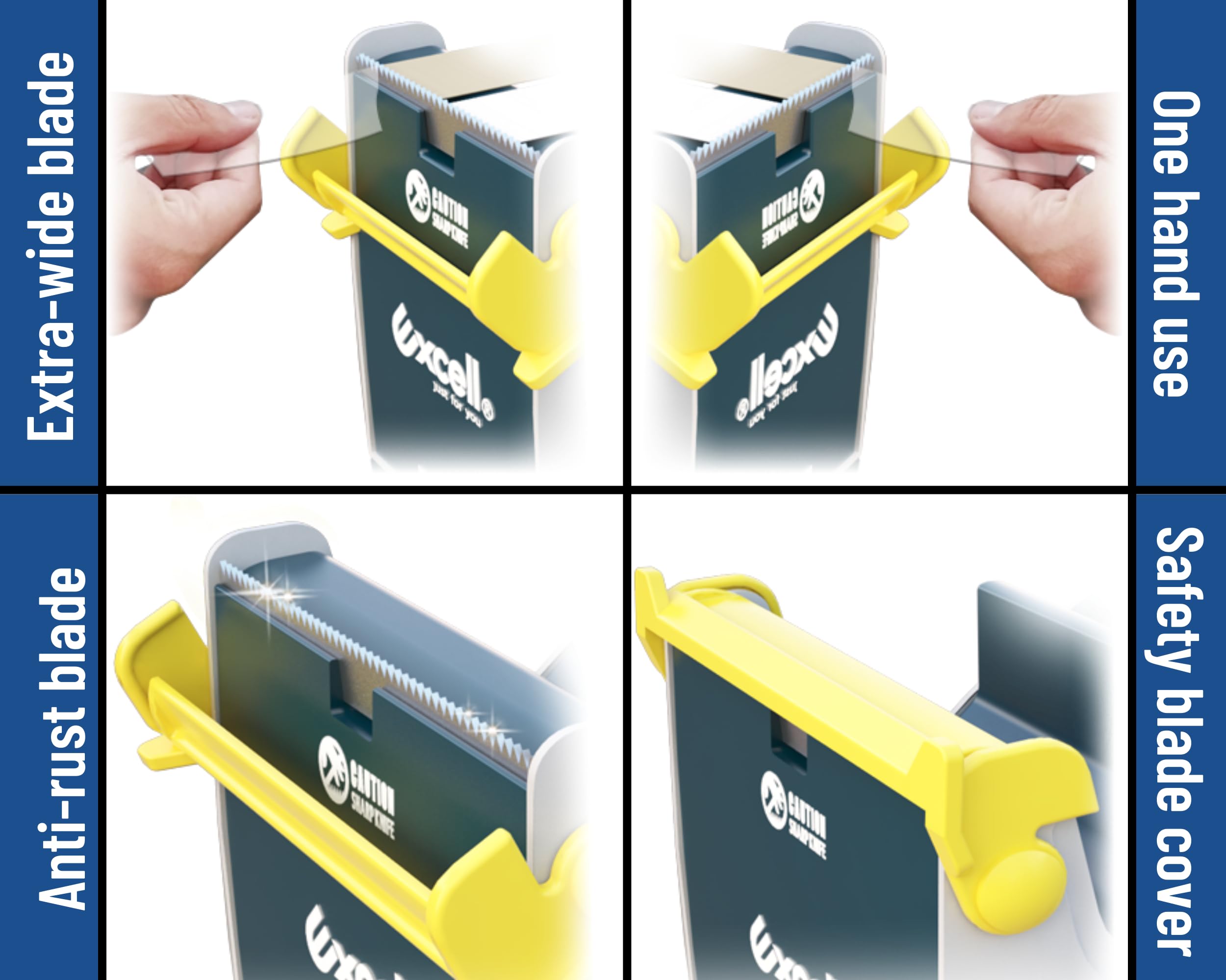 Excell ET-12271 Premium-Klebebandabroller aus Stahl, extra breit, 5,1 cm breit und 7,6 cm Kern
