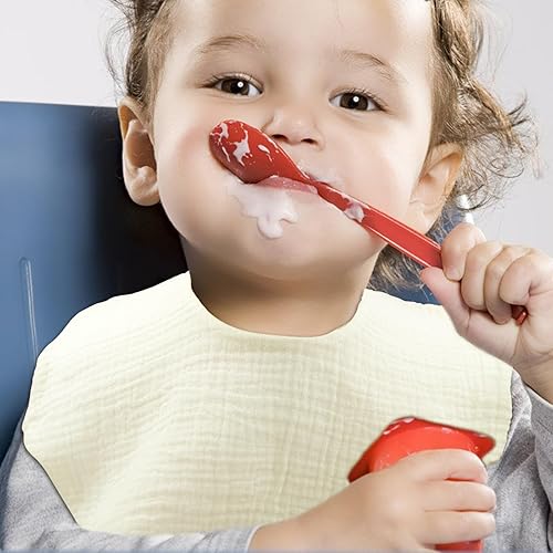 Miniatura 2 de EllieHouse Baby Bibs for Girls Boys 8 Pack Muslin Drool Teeth Drooling Teething Bibs Muslin Cotton for Toddler Infant Brillante