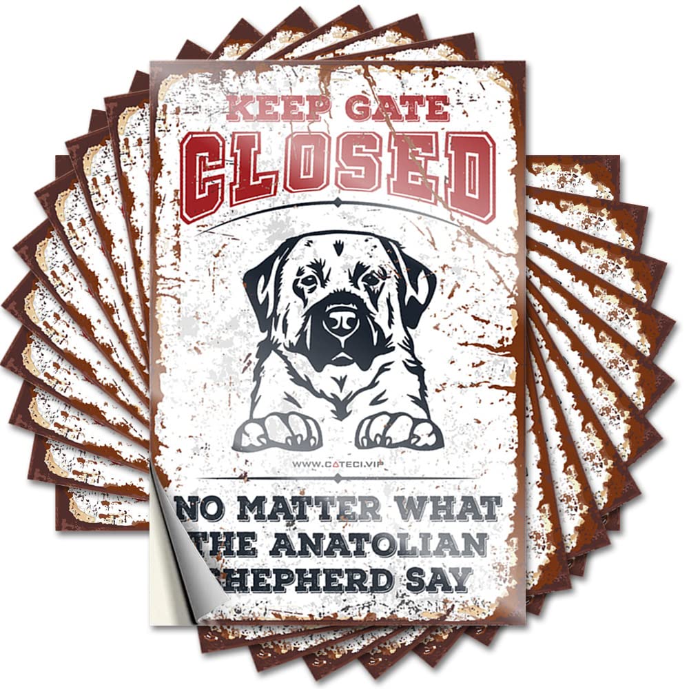 Decals Coffee Vinyl Sticker | Keep Gate Closed No Matter What The Anatolian Shepherd Say Rock for Autumn Use(12X18CM)