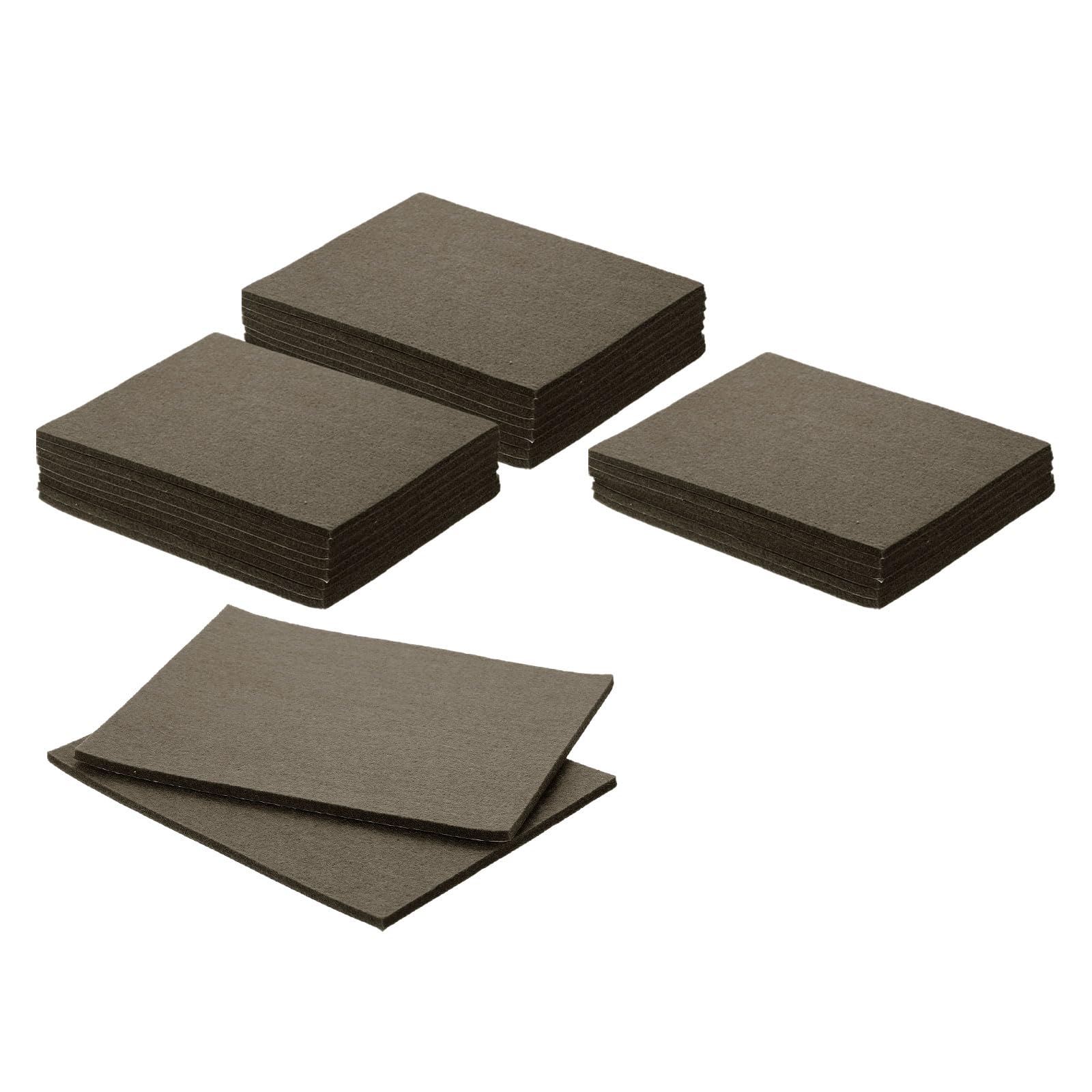 QUARKZMAN 24Pcs Patins De Meuble en Feutre 7.87" x 5.91" Adhésif Marron